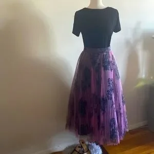 スカート Philosophy Di Lorenzo Serafini Pleated Skirt With Floral Philosophy Di Lorenzo Serafini Pleated Skirt With Floral